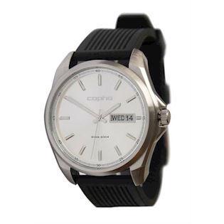 Copha Grand-Duke hvid med sølv visere herre ur, 21SSGD24